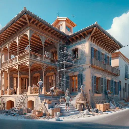 Restauración de tejado y fachada casa mallorquina